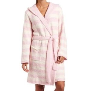 Barefoot Dreams White and Pink Robe